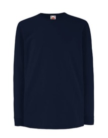 Valueweight Long Sleeve T Kids Kleur_W Deep Navy