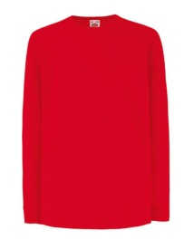 Valueweight Long Sleeve T Kids Kleur_W Red