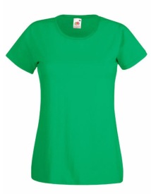 Ladies Valueweight T Kleur_W Kelly Green