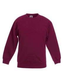 Classic Set-In Sweat Kids Kleur_W Burgundy
