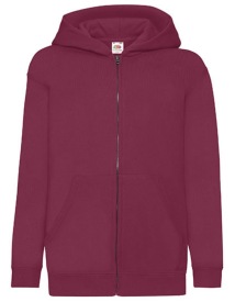 Classic Hooded Sweat Jacket Kids Kleur_W Burgundy