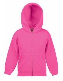 Classic Hooded Sweat Jacket Kids Kleur_W Fuchsia