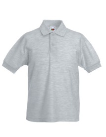 65/35 Kids polo Kleur_W Heather Grey