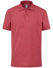 65/35 Kids polo Kleur_W Heather Red