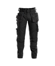 Flux 245gr Holsterzakkenbroek stretch+ kniezakken Kleur ZWART