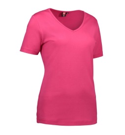 Ladies' interlock T-shirt | v-neck 0506 Kleur PINK