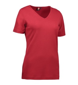 Ladies' interlock T-shirt | v-neck 0506 Kleur RED
