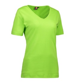 Ladies' interlock T-shirt | v-neck 0506 Kleur LIME