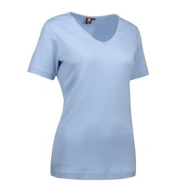 Ladies' interlock T-shirt | v-neck 0506 Kleur LIGHT BLUE