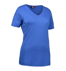 Ladies' interlock T-shirt | v-neck 0506 Kleur AZURE