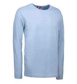 T-SHIRT ID 518 INTERLOCK MEN LANGE MOUW Kleur LIGHT BLUE