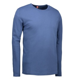 T-SHIRT ID 518 INTERLOCK MEN LANGE MOUW Kleur INDIGO