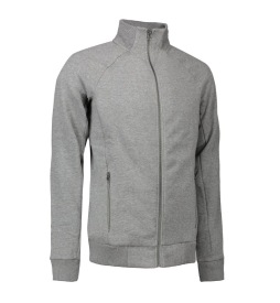 ID 628 FULL ZIP MEN SWEATER Kleur GREY MELANGE