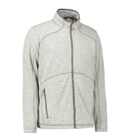 FLEECEJAS ID 847 GEBREID MEN Kleur GREY MELANGE