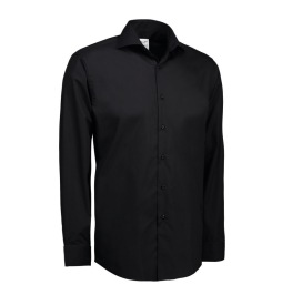 Fine Twill - Long-sleeved Modern Fit Kleur BLACK