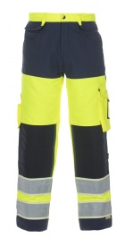 Broek Hi-vis Hydrowear Idstein Glow in the dark Kleur FLUORESCENT YELLOW/NAVY