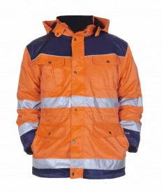 HI-VIS PARKA HYDROWEAR LOKEREN RWS Kleur ORANJE-MARINE