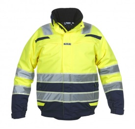 Hi-vis jacket Hydrowear India Glow in the Dark Kleur FLUORESCENT YELLOW/NAVY