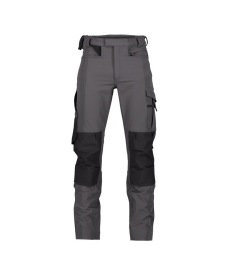 Impax  Stretch werkbroek met kniezakken Kleur ANTRACIETGRIJS/ZWART