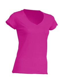 Ladies? V-Neck Sicilia Kleur FUCHSIA