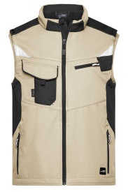 Workwear Softshell bodywarmer JN845 Kleur Stone/Black