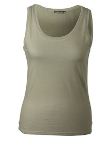Ladies? Tank Top Kleur KHAKI