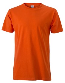 Men?s Slim Fit-T Kleur DARK ORANGE