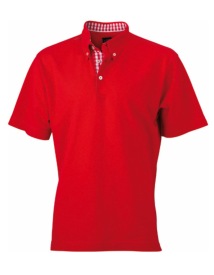 Men?s Plain Polo Kleur RED