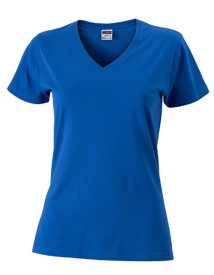 Ladies? Slim Fit V-T Kleur Cobalt