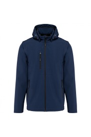 3-layer softshell hooded afneemb mouwen K422 Kleur NAVY