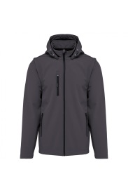 3-layer softshell hooded afneemb mouwen K422 Kleur TITANIUM