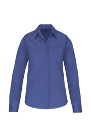 Ladies' long-sleeved cotton poplin shirt K542 Kleur COBALT BLUE