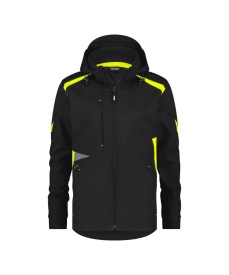 SOFTSHELL DASSY LOGYX KALAMA WOMEN Kleur zwart/fluogeel