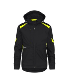 SOFTSHELL DASSY LOGYX KALAMA Kleur zwart/fluogeel