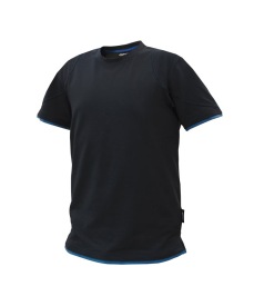 Kinetic T-shirt Kleur ZWART/AZUURBLAUW
