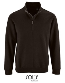 Sweater Zip High Collar Stan Kleur BLACK