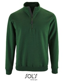 Sweater Zip High Collar Stan Kleur BOTTLE GREEN