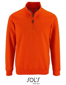 Sweater Zip High Collar Stan Kleur ORANGE