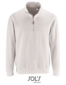 Sweater Zip High Collar Stan Kleur WHITE