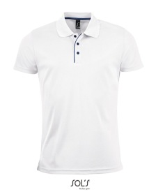 Men?s Sports Polo Shirt Performer Kleur WHITE