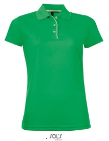 Women?s Sports Polo Shirt Performer Kleur KELLY GREEN