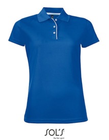 Women?s Sports Polo Shirt Performer Kleur ROYAL BLUE