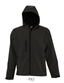 Men's Hooded Softshell Jacket Replay Kleur BLACK