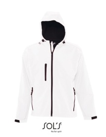Men's Hooded Softshell Jacket Replay Kleur WHITE
