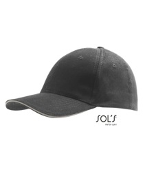Six Panel Cap Buffalo Kleur DARK GREY (SOLID)