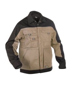 Lugano 245 gr Tweekleurige werkvest                Kleur BEIGE/ZWART