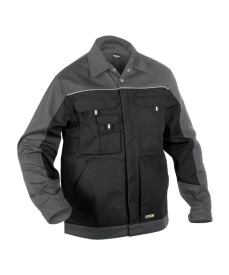 Lugano 245 gr Tweekleurige werkvest                Kleur ZWART/CEMENTGRIJS