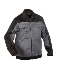 Lugano 245 gr Tweekleurige werkvest                Kleur CEMENTGRIJS/ZWART