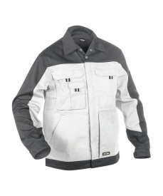 Lugano 245 gr Tweekleurige werkvest                Kleur WIT/CEMENTGRIJS