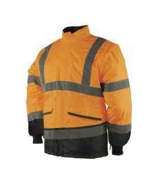 Malbro  Signalisatie blouson met uitritsbare mouwe Kleur FLUO-ORANJE/MARINEBLAUW